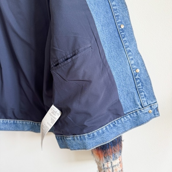 ANTHROPOLOGIE • Pilcro Plaid Denim Mix Jacket in Blue Morif • XS - Picture 12 of 16